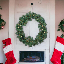 COROA VERDE 60cm Dia. 140LED BR.QUENTE